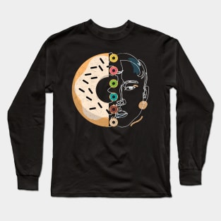 Check Out My Six Pack Donuts Lover Half Human Half Doughnut Long Sleeve T-Shirt